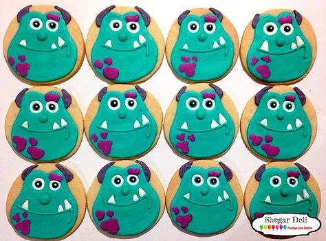 Galletas Decoradas - Sully Naked Cakes, Cookies Decorated, Cookie Art, Cakes Cupcakes, Monsters Inc, Cookie Decorating, Sprinkles, Selfies, Fondant