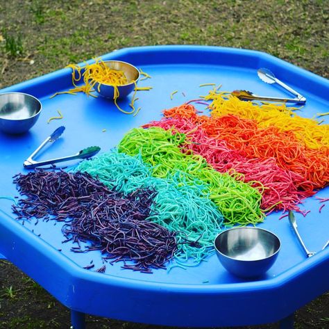 Mess It Up on Instagram: “Our spaghetti table is always a favourites! #messitupaus” Tuff Tray, Bday Ideas, Early Education, Early Years, Summer Kids, Learning Activities, Nail Inspo, Spaghetti, Tray