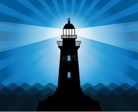 Lighthouse silhouette stock vector. Illustration of line - 33736358 Sea Background Illustration, Lighthouse Silhouette, Sea Background, Line Abstract, Lighthouse Pictures, Background Illustration, Willis Tower, Cricut Ideas, Lighthouse