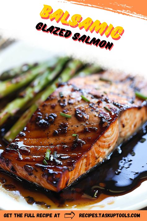 Discover the perfect dinner recipe with this Balsamic Glazed Salmon. This dish combines the rich flavor of salmon with a sweet and tangy balsamic glaze, making it a hit at any table. Whether you're cooking for family or entertaining guests, this recipe delivers a gourmet experience with minimal effort. Follow our step-by-step guide to achieve moist, flaky salmon with a beautifully caramelized exterior. Ideal for health-conscious foodies looking for delicious yet nutritious meals. Don't miss out on this culinary delight that promises Maple Balsamic Salmon, Salmon Balsamic Glaze, Balsamic Glazed Salmon, Balsamic Salmon, Cooking For Family, Maple Balsamic, Smoked Salmon Recipes, Marinated Salmon, Red Salmon