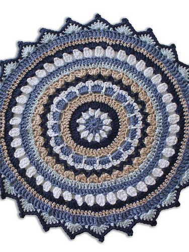 Mandala Placemats Free Crochet Pattern Mandala Placemats, Crocheted Mandalas, Circular Crochet, Crochet Flower Granny Square Pattern, Crochet Placemat, Crochet Placemat Patterns, Quick Crochet Projects, Crochet Coasters Free Pattern, Crochet Dreamcatcher