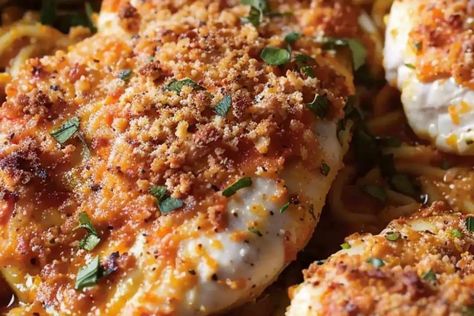 Baked Paprika-Parmesan Chicken Dinner Games, Paprika Chicken, Tender Chicken Breast, Parmesan Chicken, Tender Chicken, Chicken Parmesan, Parmesan Cheese, Chicken Breasts, Bread Crumbs