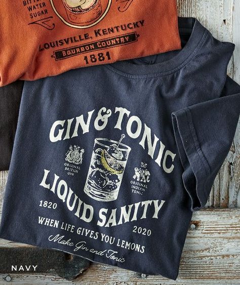 Gin   Tonic Liquid Sanity Tshirt Easy 30 day return policy Denim Shirt Men, Gin Tonic, Tee Shirt Designs, Mens T Shirts, Gin And Tonic, Mixology, Mens Graphic Tee, Tee Design, Mens Tees