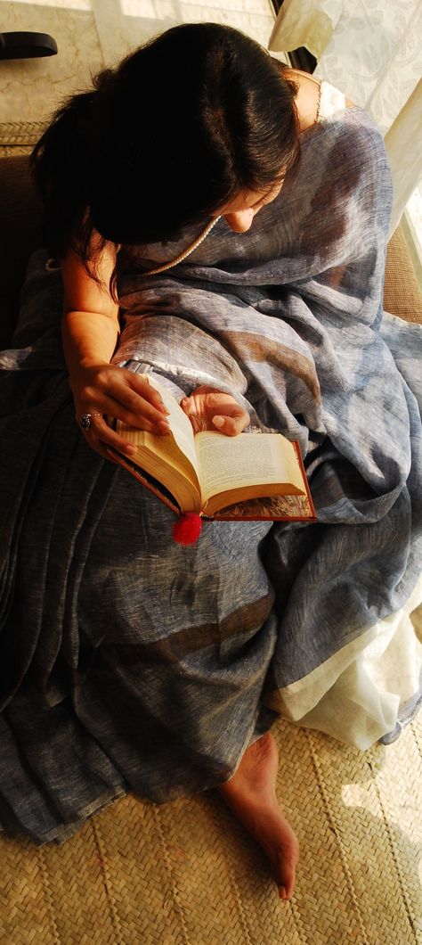 Linen Sarees by Anavila Misra What If, A Book, Tumblr Blog, A Woman, A Place, Saree, Tumblr, Reading