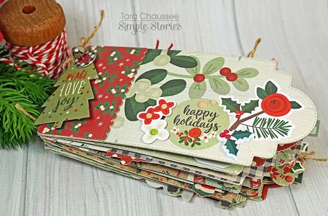 Homemade Christmas Gift Ideas, Homemade Christmas Gift, Christmas Mini Albums, Mini Album Tutorial, Mini Scrapbook, Christmas Scrapbook, Mini Scrapbook Albums, Homemade Christmas Gifts, Simple Stories