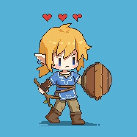 Legend of Zelda Breath of the Wild inspired pixel art > Link > botw > pixelart pin.it Link Botw, Wakey Wakey, Ben Drowned, Zelda Breath Of The Wild, Legend Of Zelda Breath, Zelda Breath, Breath Of The Wild, The Legend Of Zelda, Perler Bead