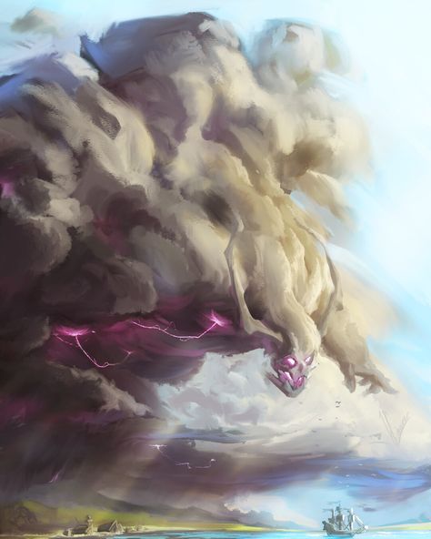 ArtStation - cloud elemental Cloud Creature, Cloud Character Art, Cloud Magic, Cloud Elemental, Wind Elemental, Elemental Spirits, Storm Elemental, Weather Powers, Spirit Dragon