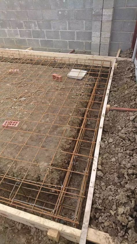 Building A Shed Base, Concrete Foundation, Concrete Formwork, Kolam Koi, Timber Frame Building, Framing Construction, Shed Base, Building Foundation, Concrete Footings