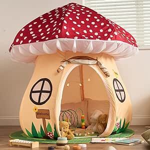 Enchanted Mushroom Play Tent - A World of Adventure for Kids 3+ - The Ultimate Toddler Tent for Creative Indoor Fun Tp Tent, Mushroom Tent, Play Tents For Kids, Tent House For Kids, Tent Playhouse, Indoor Tent, Enchanted Mushroom, Toddler Tent, Kids Cubby