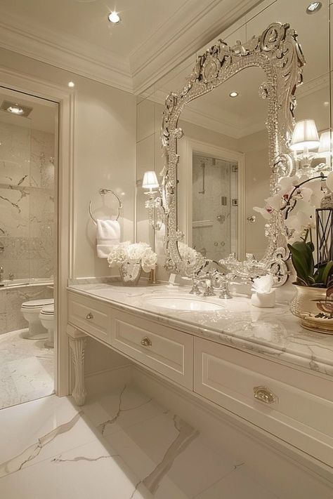 Glamorous Bathroom Decor, Sophisticated Bathroom, Bathroom Decor Luxury, Bathroom Design Decor, Dream House Rooms, Bathroom Design Luxury, Luxury Homes Interior, Dream House Interior, Design Your Dream House