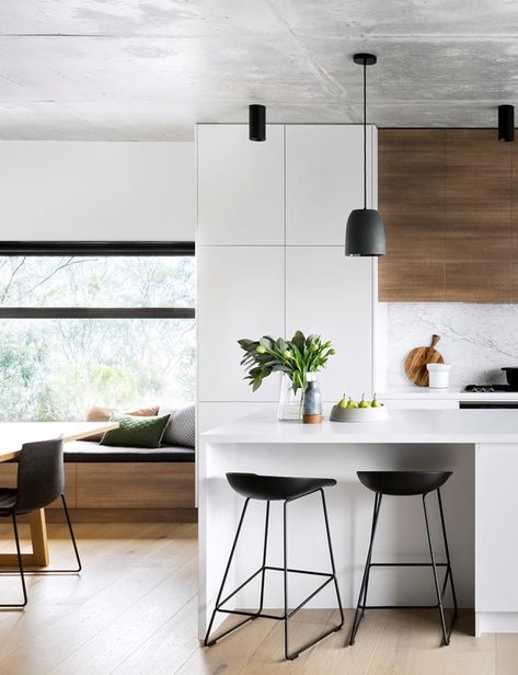 Palette Chair, White And Timber Kitchen, Timber Kitchens, Palette House, Palette Kitchen, Modern Kitchen Room, Nature Palette, Interior Ikea, Timber Kitchen