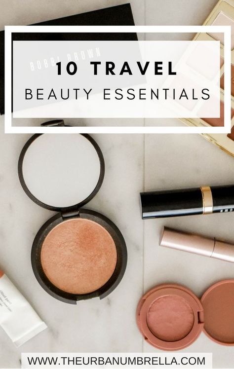 Best Makeup For Travel, Diy Travel Makeup, Travel Makeup Bag Essentials, Travel Makeup Essentials, Travel Beauty Essentials, Makeup Order, Travel 2024, Flight Essentials, Makeup Bag Essentials