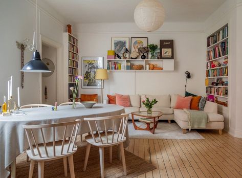 Unique Floor Plans, Scandinavian Apartment, Airbnb Design, Built In Cupboards, Living Room Scandinavian, Scandinavian Interior Design, Apartment Inspiration, Scandinavian Interior, Scandinavian Home