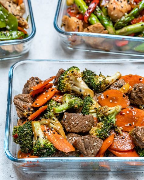 Super Easy Beef Stir Fry for Clean Eating Meal Prep! | Clean Food Crush Sirloin Steak Meal Prep, Beef Broccoli Carrot Stir Fry, Sirloin Meal Prep, Meal Prep Carrots, Flank Steak Meal Prep, Low Sodium Meal Prep, Meal Prep Steak, Steak Avocado, Healthy Steak Recipes