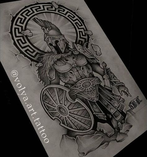 Gladiator sketch tattoo (VOLYA-ART) Gladiator Sketch, Gladiator Drawing, Spartan Drawing, Thigh Tattoos Men, Gladiator Art, Half Sleeve Tattoos Sketches, Thigh Tattoo Men, Gladiator Tattoo, Spartan Tattoo