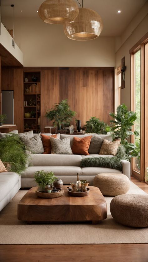 When it comes to interior design, the living room is one of the most important rooms of the home.... Earth Decor Living Room, Earth Tones Room Decor, Earth Living Room Decor, Boho Vibe Living Room, Earth Room Ideas, Taurus Living Room Aesthetic, Earth Color Palette Living Rooms, Earthly Living Room Ideas, Natural Living Room Earth Tones Cozy