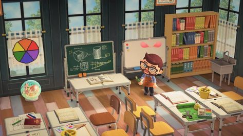 Didn't realize how much I missed my students... :( : AnimalCrossing Acnh Classroom Design, Hufflepuff Common Room, Cafe Idea, Acnh Inspiration, House Cafe, Animals Crossing, Windows Wallpaper, Animal Crossing Villagers, Bathroom Photos