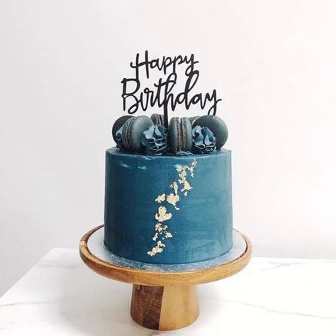 Popular Men's Cake in Singapore | Best Cake Delivery in Singapore - Honeypeachsg Bakery – Page 2 Blue Macarons, Football Themed Cakes, Farewell Cake, Macarons Cake, Birthday Cake For Boyfriend, Blue Birthday Cakes, Cake For Boyfriend, Soccer Cake, Dark Mysterious