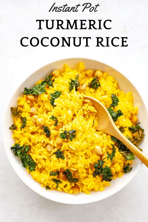 Tumeric Rice Recipe Instant Pot, Instant Pot Turmeric Rice, Turmeric Rice Bowl, Coconut Rice Instant Pot, Coconut Turmeric Rice, Instant Pot Coconut Rice, Tumeric Rice, Instant Pot Rice, Desayuno Keto