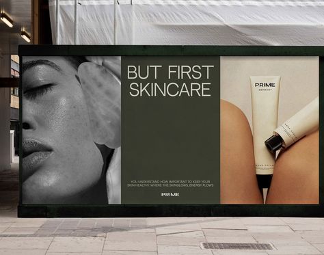 PRIME | SKINCARE BRAND IDENTITY :: Behance Skincare Marketing Campaign, Make Up Branding Design, Luxury Skincare Branding, Skin Clinic Branding, Cosmetic Branding Design, Skincare Billboard, Scientific Branding, Skincare Advertisement, Cosmetics Poster Design