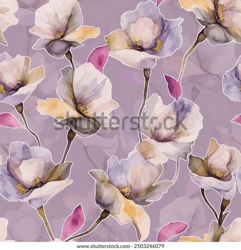 Flower Allover, Roses Watercolor, Digital Flower, Seamless Floral Pattern, Magnolia Flowers, Photo Wedding Invitations, Schedule Design, Magnolia Flower, Color Palette Generator