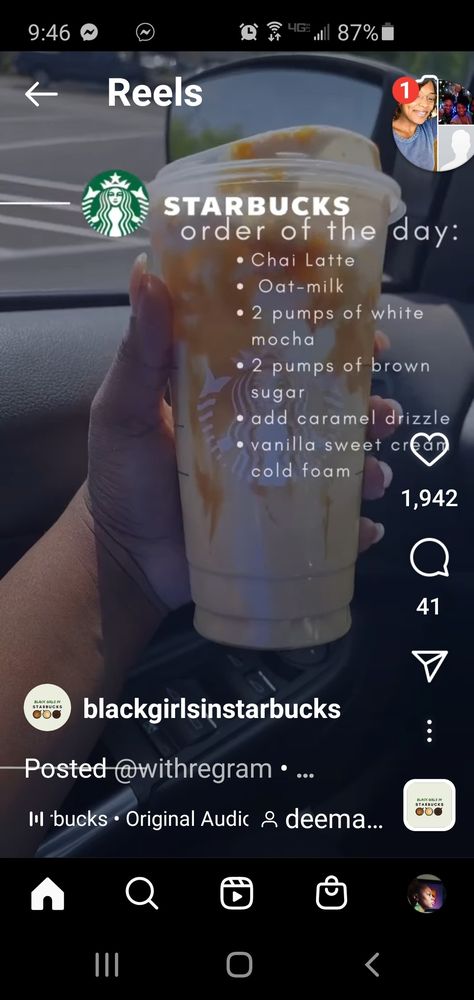 Oat Milk Starbucks Drinks Order, Starbucks Drinks Oat Milk, Chai Latte Starbucks, Coffee Recipes Hot, Starbucks Orders, Secret Starbucks Drinks, Starbucks Secret Menu Drinks, Starbucks Secret, Meal Options