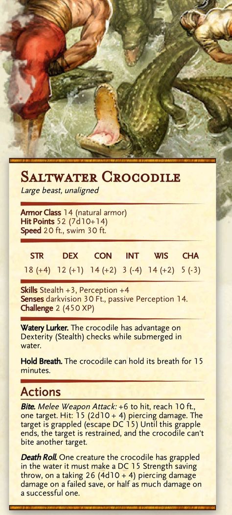 Dnd Crocodile, Dnd Swamp Creatures, Dnd Jungle, Dnd Crocodile Race, Dnd River Monster, Dnd Swamp, Dnd Maps Swamp, Dnd Swamp Monster, Dnd Dinosaurs Stats