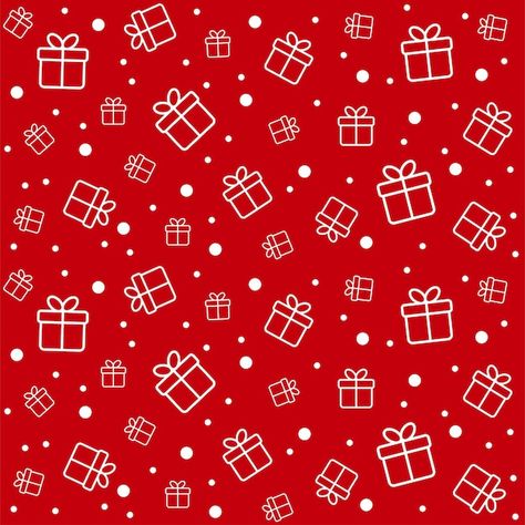 Christmas vector seamless pattern with g... | Premium Vector #Freepik #vector #gift-pattern #gift-paper #gift-wrap #white-gift-box Printable Wrapping Paper, Christmas Packaging, Christmas Vectors, Red Background, Christmas Pattern, Background Patterns, Wrapping Paper, Paper Gifts, Pattern Paper