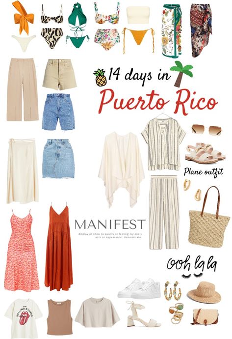 Puertorico packing list guide two weeks Puerto Rico Winter Outfits, Old San Juan Outfit, Puerto Rico Vacay Outfits, Puerto Rico Outfits Women, Puerto Rico Vacation Outfits Fashion, Puerto Rican Parade Outfit, Pr Vacation Outfits, Puerto Rico Summer Outfits, Puerto Rico Clothes