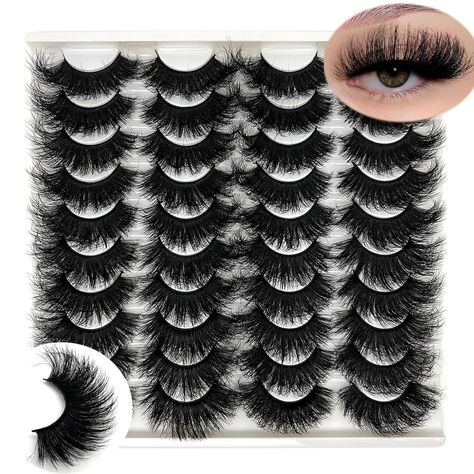 Amazon.com: IFSOWDRA Mink Lashes Wispy 20mm 3D Volume Full Dramatic Lashes Mink D Curl Strip Lashes That Look Like Extensions Long Eye Lashes Pack 25 mm Cat Eye False Eyelashes Natural Look : Beauty & Personal Care Lily Lashes, Lashes Pack, Long Lashes Mascara, Eyelashes Natural Look, Lashes Wispy, Dramatic Lashes, Wispy Eyelashes, Kiss Lashes, Mascara Set