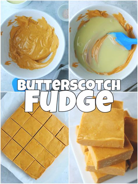 The Best Butterscotch Fudge | Made with 3 Ingredients Butterscotch Fudge Condensed Milk, Walnut Fudge Recipe, Butterscotch Fudge, Creamy Fudge, How To Make Fudge, Walnut Fudge, Microwave Fudge, Christmas Fudge, Homemade Fudge