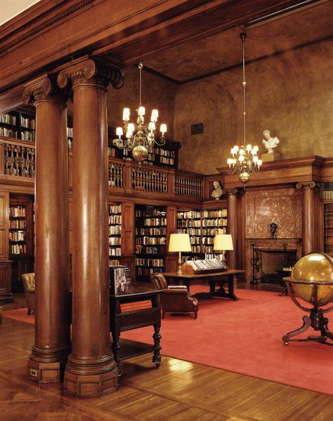 I want that library — bluebloodsnob: Century Association Clubhouse... Stanford White, School Aesthetics, Private Library, Dream Library, Beautiful Library, Studying Library, Library Room, Old Library, White Books