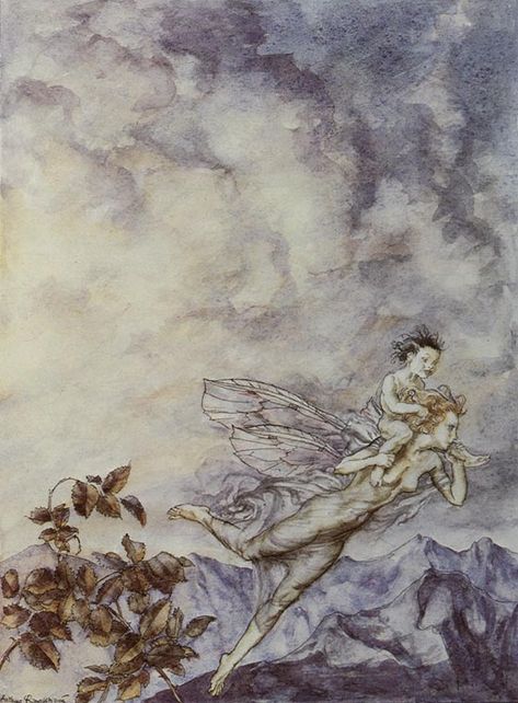 Fairies Flying, Fairies Dancing, Fairy Illustration, Autumn Fairy, Arthur Rackham, Kensington Gardens, Midsummer Nights Dream, Fairy Art, Victoria And Albert