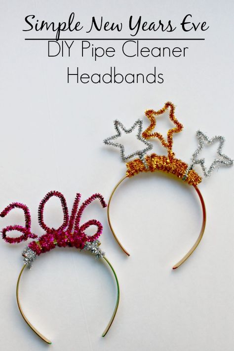 Pipe Cleaner Headband, New Years Eve Diy, New Years Eve Ball Drop, New Years Eve Ball, New Year Headband, A To Do List, New Years Traditions, New Years Activities, Moon Party