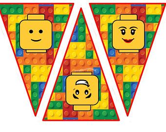 Lego Face Banner Lego Party Banner, Lego Classroom Theme, Lego Banner, Lego Invitation, Lego Party Games, Lego Party Decorations, Tinkerbell Party Theme, Lego Faces, Lego Themed Party