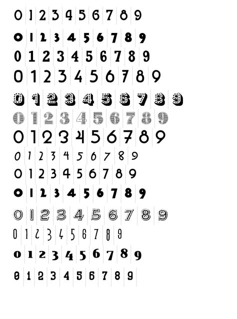 vintage numbers #type #numbers #font  Can't decide if I want this or Roman numerals for my 614 tattoo! Number 2 Tattoo Fonts, 2 Tattoo Number Fonts, Number 9 Tattoo Fonts, 9 Tattoo Number Ideas, Number Fonts Vintage, 77 Tattoo Number, House Number Tattoo, 614 Tattoo, Time Tattoos Numbers