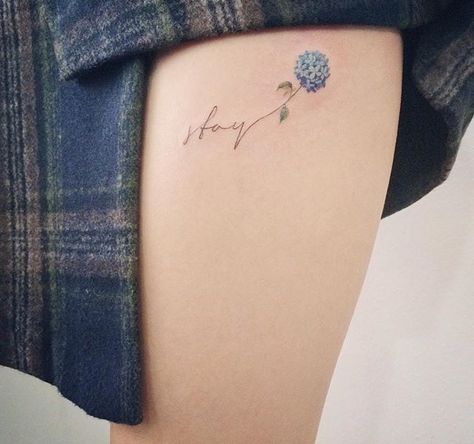 Small Hydrangea Tattoo, Resilience Tattoo, Hydrangea Tattoo, Tattoos For Daughters, Sister Tattoos, Tattoos For Kids, Friend Tattoos, Design Tattoo, Sleeve Tattoo