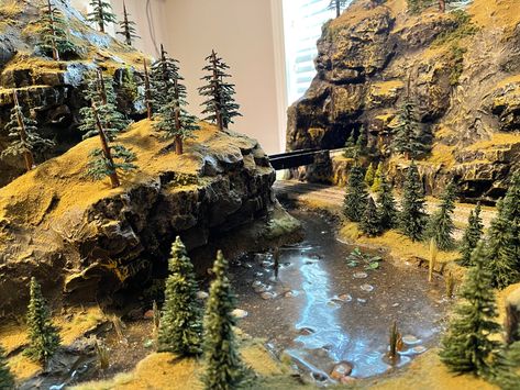 Miniature Landscape Model, Diorama Town, Clay Scene, Meadow Mountain, Deer Habitat, Ganpati Picture, N Scale Layouts, Garden Railroad, Scale Model Building