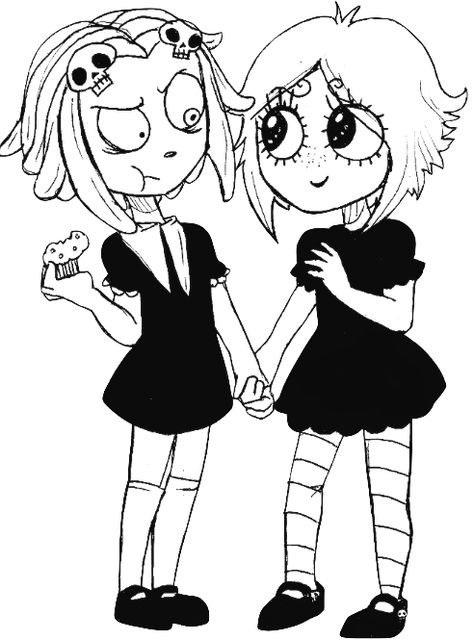 lenore and ruby gloom Ruby Gloom Fanart, Roman Dirge, Redoute Flowers, Greyscale Colour, Digital Stamps Free, Ruby Gloom, Art 101, Owl Coloring Pages, Owl Images