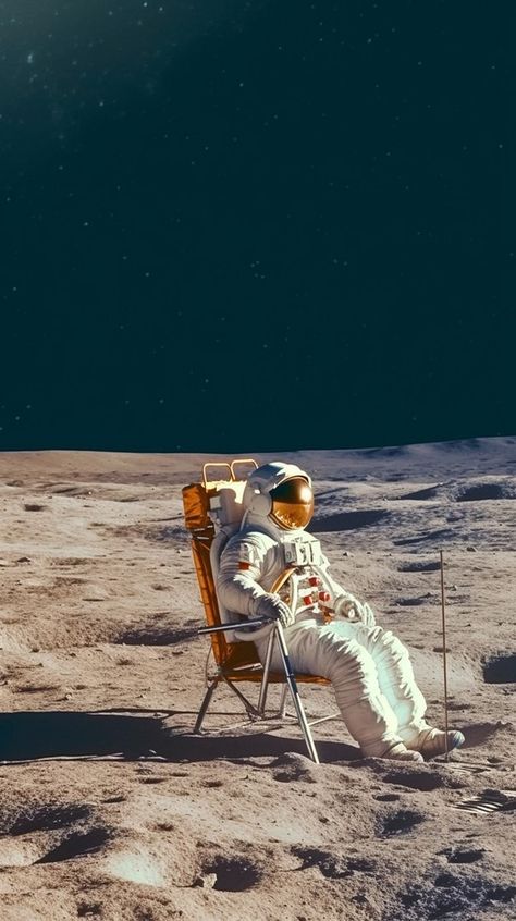 Pulp Photography, Moon Surface, Lawn Chair, Astronaut Art, Universe Galaxy, Lawn Chairs, Hyperrealism, On The Moon, The Horizon