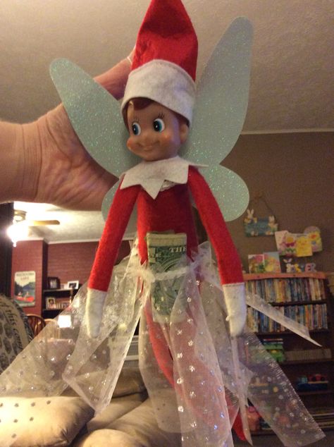 Jingle the Elf as the ToothFairy Elf Fun, Shelf Ideas, Holiday Diy, The Elf, On The Shelf, Elf On The Shelf, Elf, Shelves, Holiday Decor