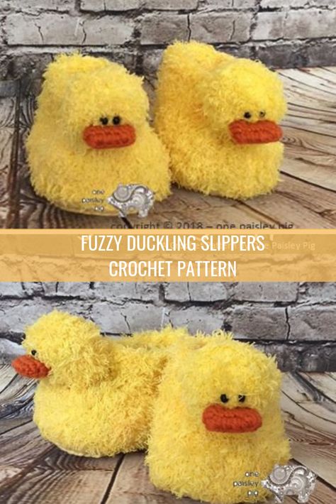 Fuzzy Duckling Slippers Crochet Pattern #ducklingslipperscrochetpattern #babyducklingslipperscrohcet #babyfootwearcrochet #crochetarcade #crochet #crochetpattern #diy #crafts #crochetarcadepattern #childrencrochet #crochetchildren #babycrochet #crochetbaby #babyclothingcrochetpattern #crochetbabycloth #girlcrochethatpattern #childrenhatcrochetpattern #crochethat Affiliate Link Slippers Crochet Pattern, Slippers Crochet, Animal Slippers, Crochet Socks, Slippers Pattern, Bear Paws, Baby Slippers, Crochet Slippers, Baby Booties