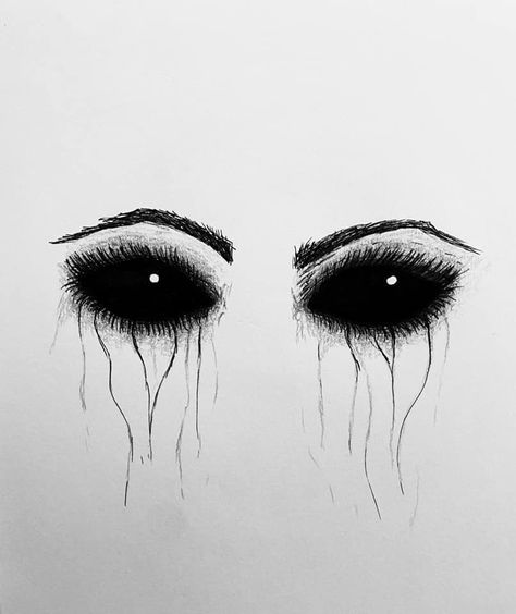 Blacked Out Eyes Drawing, Scary Eye Sketch, Creepy Love Drawings, Spooky Eye Drawing, Demonic Eye Tattoo, Scary Eyes Drawing Easy, Drawing Monsters Creepy, Creepy Faces Drawing, Vampire Sketch Pencil