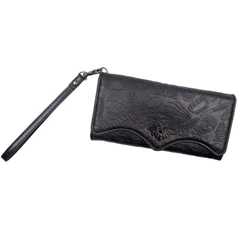 Goth Chic, Creepy Crawlers, Kreepsville 666, Blue Keychain, Unique Wallets, Embossed Printing, Leather Trifold Wallet, Michael Kors Wallet, Wristlet Wallet