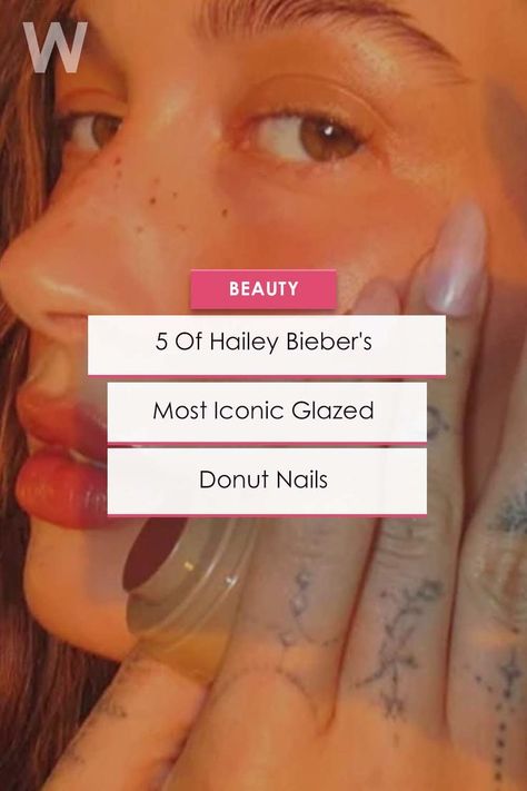 If there's one nail look that has come to define the 2020s, it's Hailey Bieber's iconic glazed donut manicure. For those uninitiated, it's all about making your talons look like — you already know what's coming — glazed donuts!  #nails #nail #ideas #inspo #glazed #donut Glazed Nails Hailey, Glaze Donut Nails, Glazed Donuts Nails, Donut Nails Hailey Bieber, Glazed Donut Manicure, Glaze Donut, Nails Hailey Bieber, Glazed Donut Nails, Donut Nails