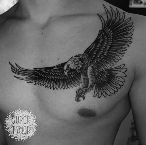 #eagle #tattoo #tattoos #ideas #designs #men #formen #menstattooideas Eagle Tattoo Arm, Eagle Chest Tattoo, Tatuaje Trash Polka, Adler Tattoo, Animal Tattoos For Men, Hawk Tattoo, Muster Tattoos, Eagle Tattoos, Geniale Tattoos