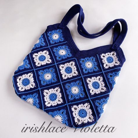 Granny Square Tote Bag, Granny Square Tote, Multi Colored Bag, Crochet Market, Crochet Bandana, Hippie Crochet, Granny Square Bag, Colorful Crochet, Crochet Shoulder Bag