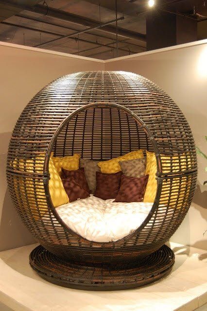 Wicker Garden Furniture, Reading Nook Chair, Cuddle Chair, Pod Chair, Furnitur Ruang Keluarga, Diy Muebles Ideas, Bedroom Nook, Backyard Furniture, Cozy Reading Nook