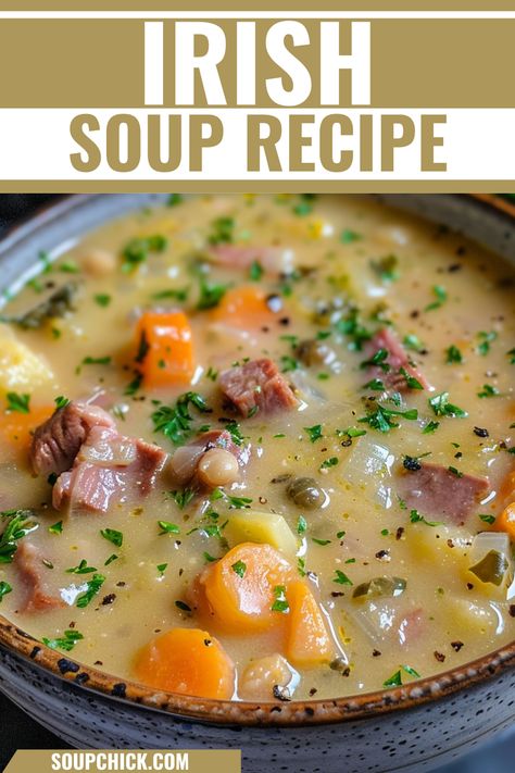 Traditional Irish Soup Recipe for a Hearty Meal Irish Potato Soup Recipes, Irish Soups And Stews, Irish Soup, Irish Potato Soup, Soup Hearty, Bean And Vegetable Soup, Irish Potato, Hearty Soup Recipes, Irish Cuisine