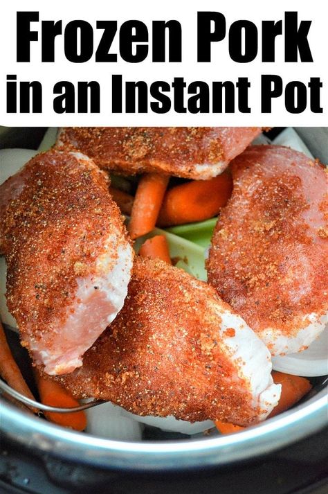 Frozen Pork Chops Instant Pot, Pork Chops In Instant Pot, Instapot Pork Chops, Pork Chops Instant Pot, Cooking Frozen Pork Chops, Frozen Pork Chops, Pressure Cooker Dinner, Pressure Cooker Pork Chops, Crock Meals